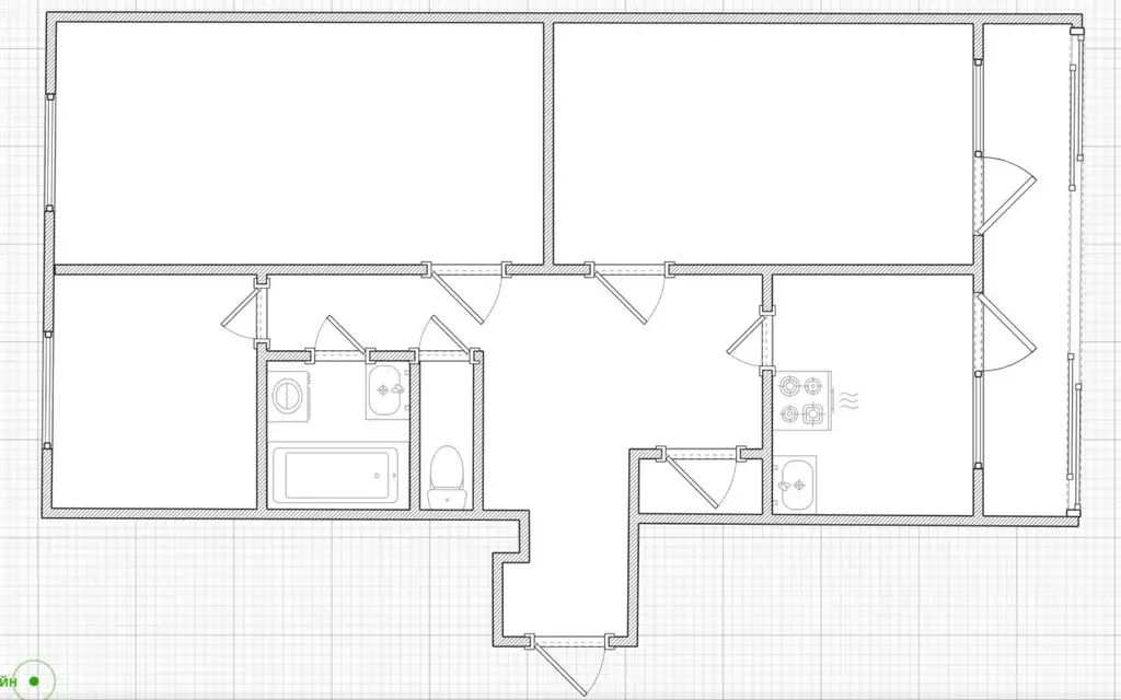 3-к кв. Московская область, Серпухов городской округ, пос. Большевик ... - Фото 2