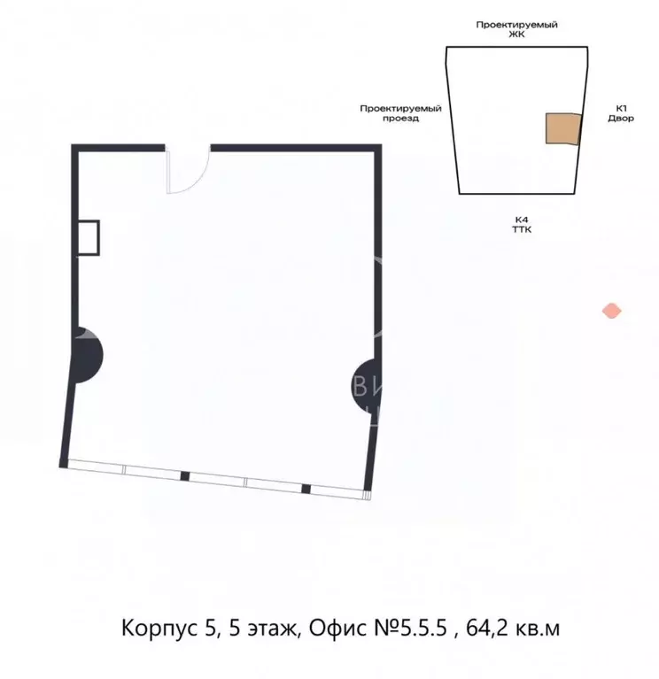 Офис в Москва Рижская пл., 3 (64 м) - Фото 2