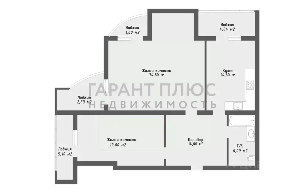 2-к кв. Липецкая область, Липецк ул. А.Г. Стаханова, 24 (86.7 м) - Фото 2