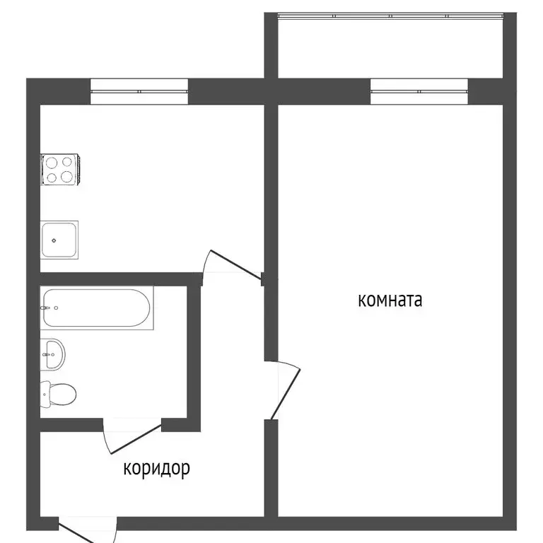 1-комнатная квартира: Севастополь, Античный проспект, 68 (36.2 м) - Фото 1