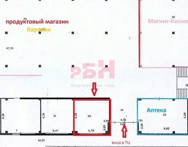 Торговая площадь в Пензенская область, Пенза Окружная ул. (41 м) - Фото 2