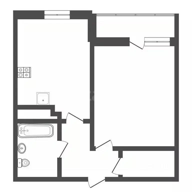 1-к кв. Тульская область, Тула городской округ, д. Варваровка 1Ак14 ... - Фото 2