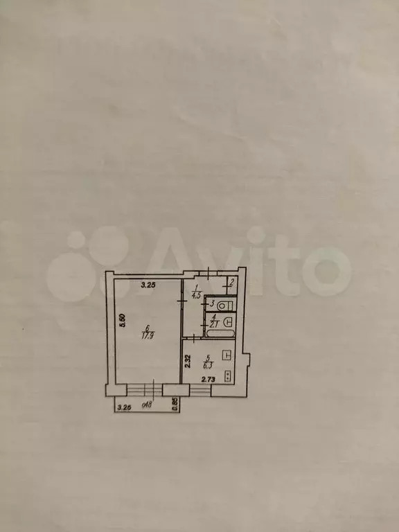 1-к. квартира, 32,5 м, 2/5 эт. - Фото 0