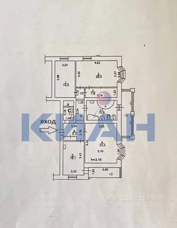 3-к кв. Красноярский край, Красноярск ул. Ленина, 52 (152.1 м) - Фото 1