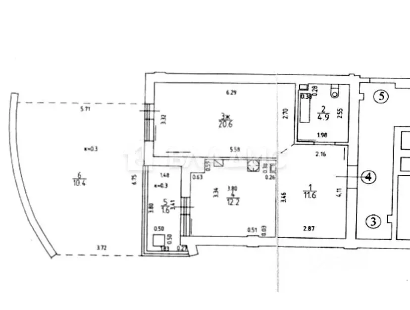 1-к кв. Калининградская область, Калининград ул. Юрия Гагарина, 1 ... - Фото 2