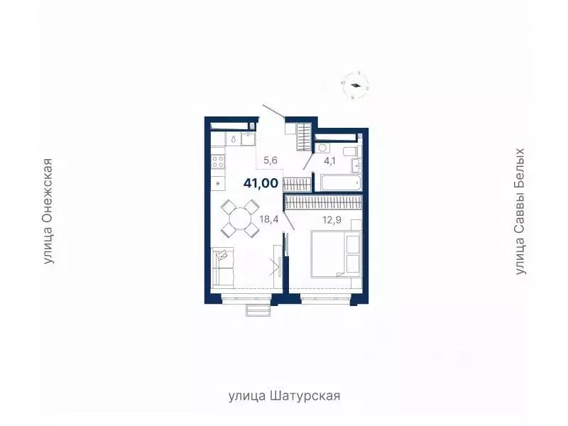 1-к кв. Свердловская область, Екатеринбург ул. Шатурская (41.0 м) - Фото 0