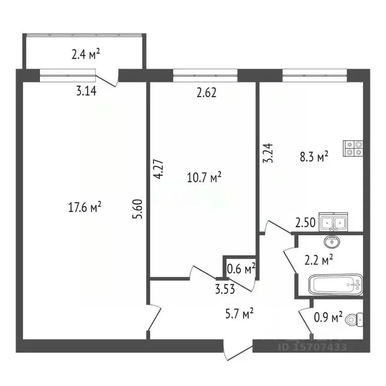 2-к кв. Санкт-Петербург Дегтярный пер., 1/8а (49.0 м) - Фото 1