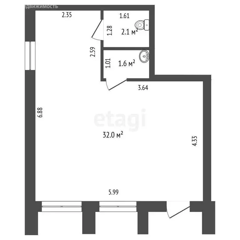 Торговая площадь (36 м) - Фото 1