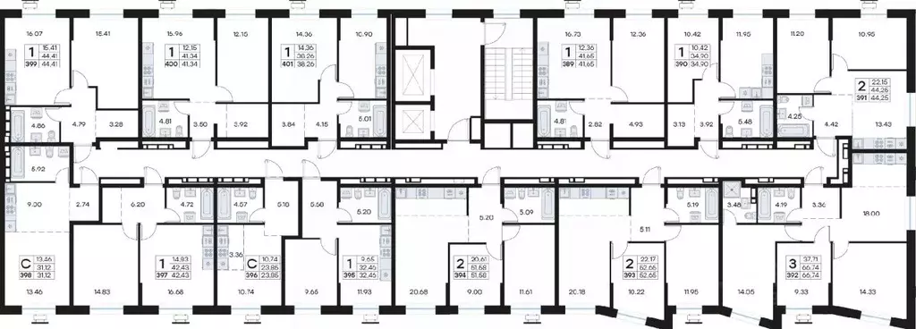 1-к кв. Приморский край, Владивосток Клуб 25 жилой комплекс, 1 (32.46 ... - Фото 2