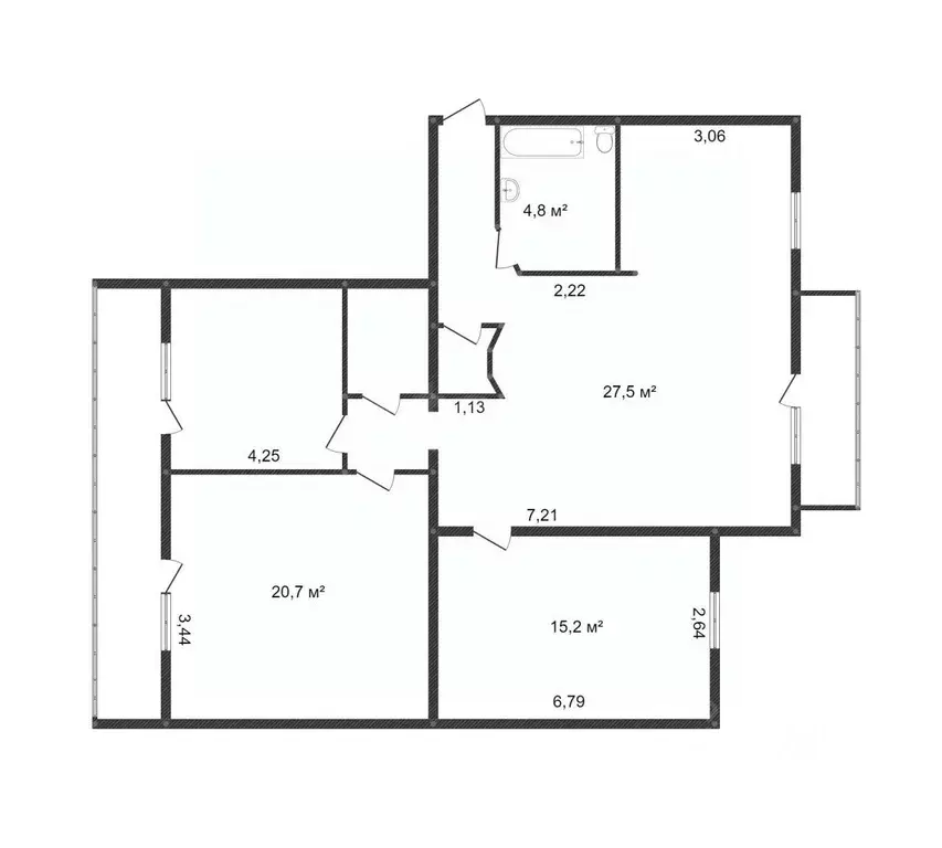 4-к кв. Челябинская область, Миасс ул. Колесова, 7 (90.8 м) - Фото 2