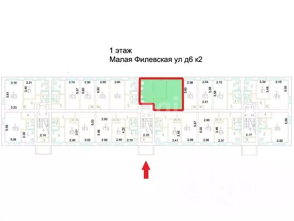 2-к кв. Москва Малая Филевская ул., 6К2 (38.4 м) - Фото 2