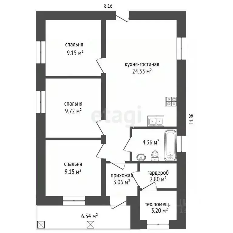 Дом в Тюменская область, Тюмень проезд Артековский (100 м) - Фото 2