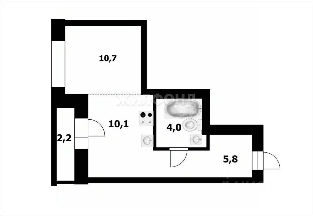 Студия Новосибирская область, Новосибирск Красный просп., 236 (31.0 м) - Фото 1