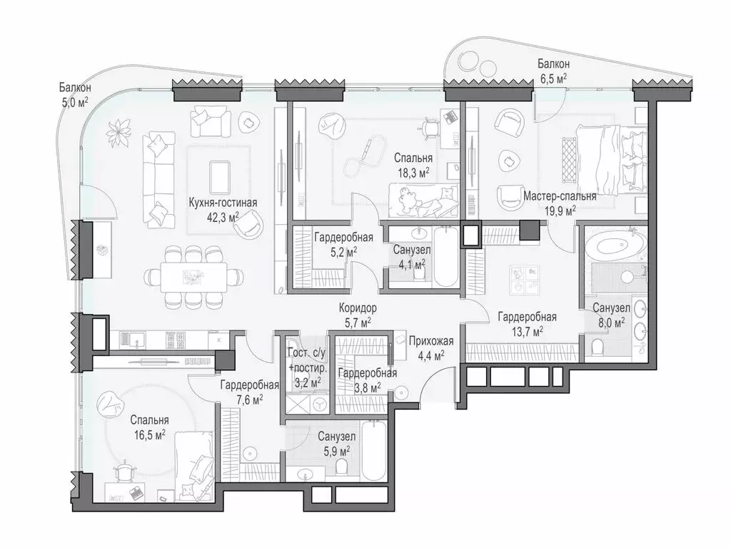 3-комнатная квартира: Москва, Большой Толмачёвский переулок, 5с1 ... - Фото 1