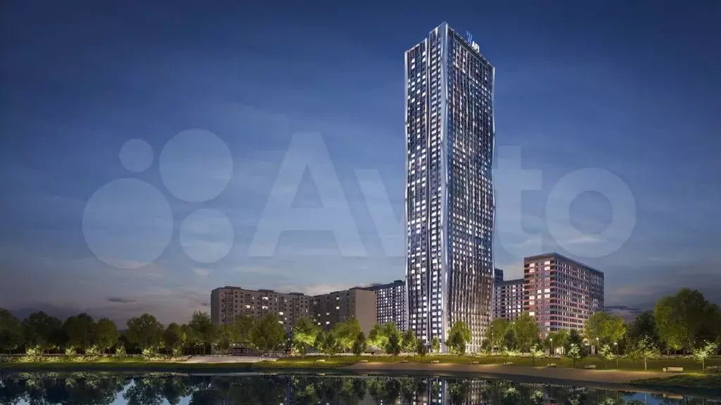 Квартира-студия, 26,6м, 46/52эт. - Фото 1