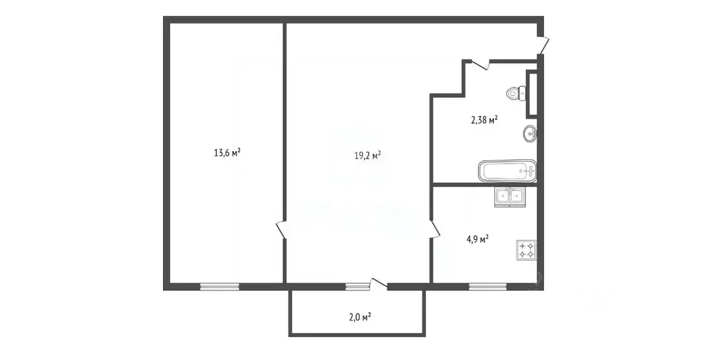 2-к кв. Санкт-Петербург ул. Харченко, 11 (42.5 м) - Фото 2