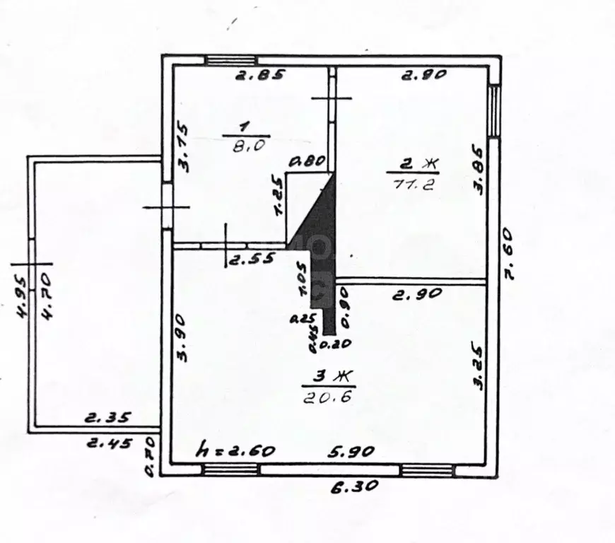 Дом в Оренбургская область, Соль-Илецк ул. Зеленый Клин, 20 (40 м) - Фото 1