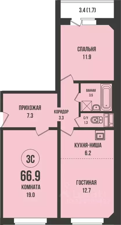3-к кв. Новосибирская область, Новосибирск Династия жилой комплекс ... - Фото 0