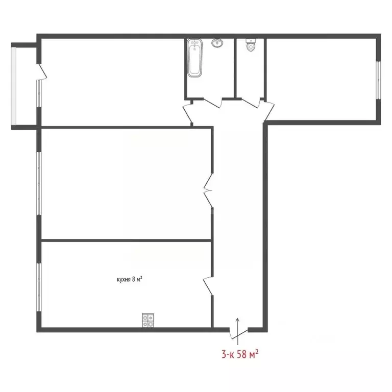 3-к кв. Свердловская область, Екатеринбург ул. Академика Бардина, 45 ... - Фото 2