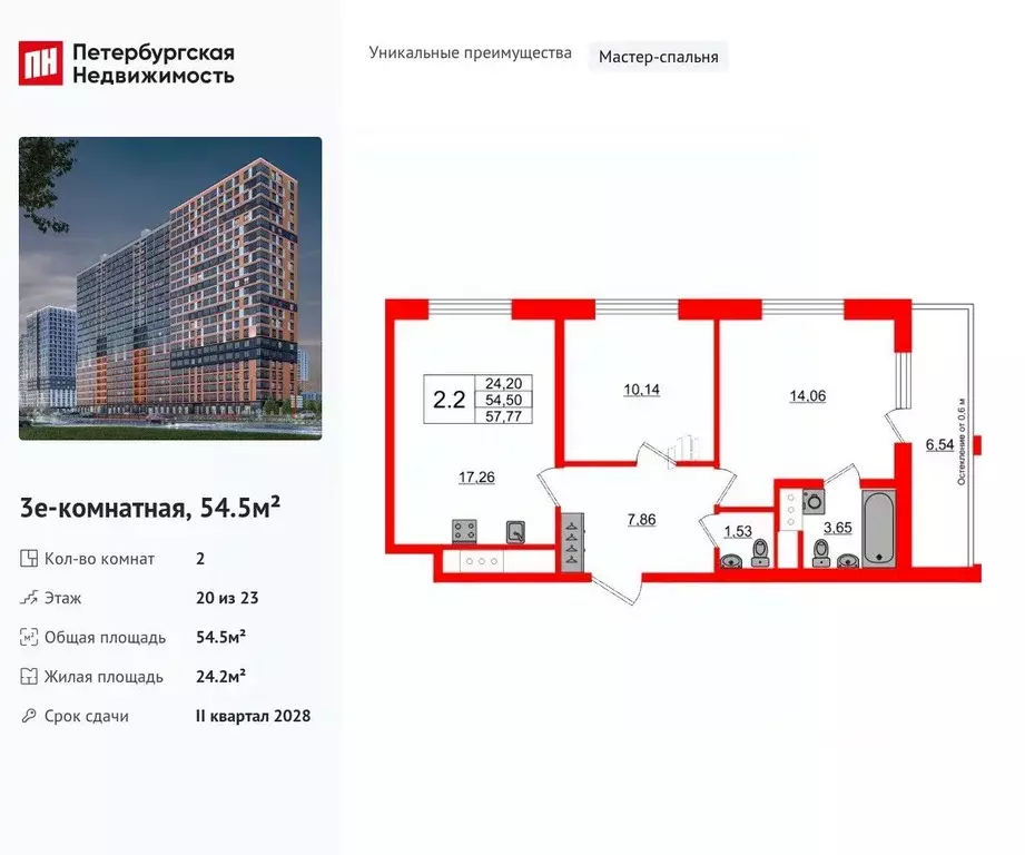 2-к кв. Ленинградская область, Всеволожский район, Свердловское ... - Фото 1