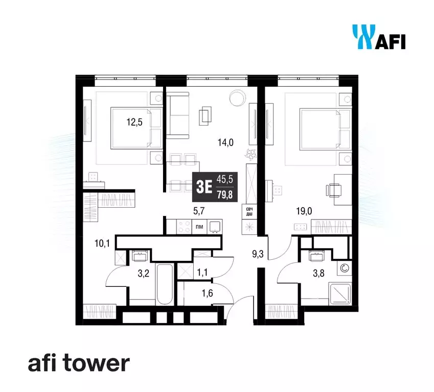 3-комнатная квартира: Москва, проезд Серебрякова, 11к2 (79.7 м) - Фото 1