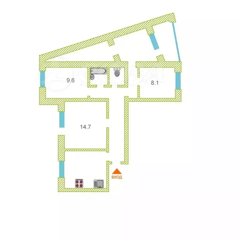 4-комнатная квартира: Тюмень, улица Максима Горького, 23А (75 м) - Фото 2