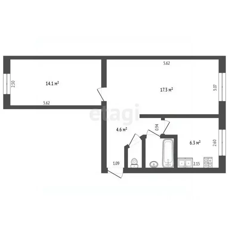 2-к кв. Московская область, Реутов Советская ул., 7 (45.3 м) - Фото 0