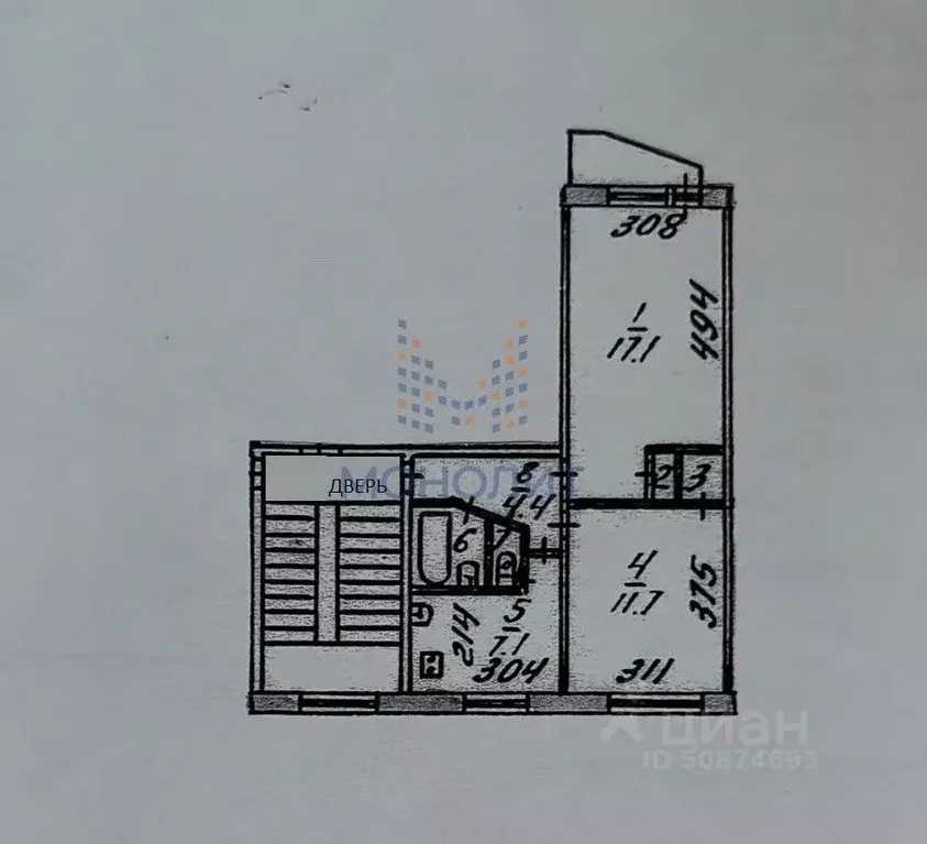 2-к кв. Московская область, Солнечногорск Красная ул., 107 (45.1 м) - Фото 1