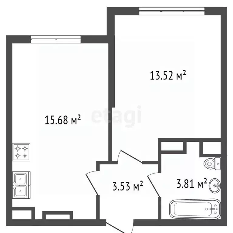 1-к кв. Санкт-Петербург ул. Ивинская, 17 (36.5 м) - Фото 1