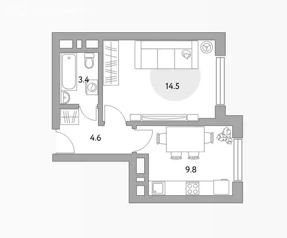 Квартира-студия: деревня Малые Вязёмы, 6 (32 м) - Фото 0