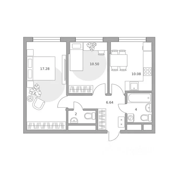 2-к кв. Московская область, Мытищи ул. Красная Слобода (50.5 м) - Фото 0