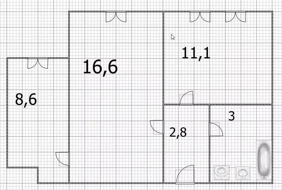 2-к кв. Башкортостан, Уфа ул. Красина, 13 (42.1 м) - Фото 1