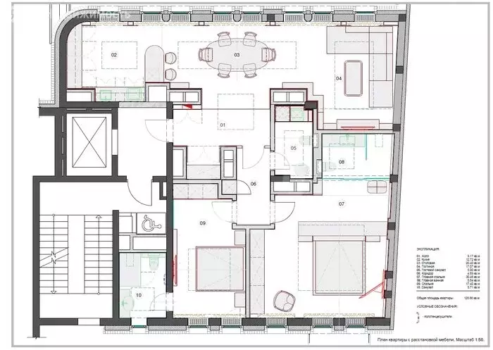 3-комнатная квартира: Москва, Пожарский переулок, 3 (129 м) - Фото 1