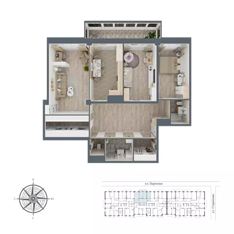 3-к кв. Карачаево-Черкесия, Черкесск Парковая ул., 10 (129.47 м) - Фото 1