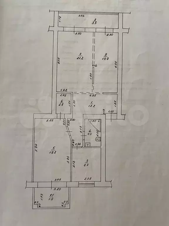 3-к. квартира, 96 м, 3/6 эт. - Фото 0