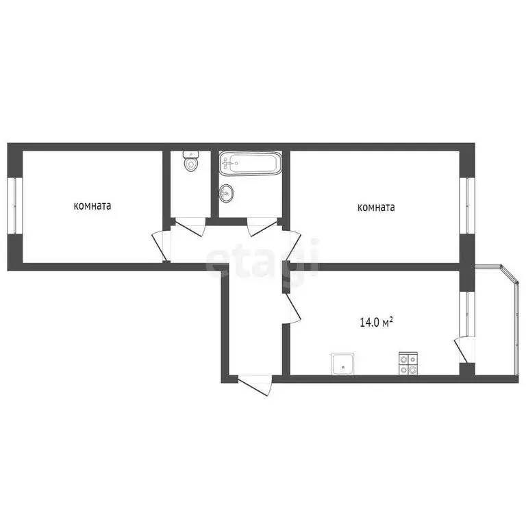2-комнатная квартира: Тамбов, Советская улица, 37 (65.8 м) - Фото 0