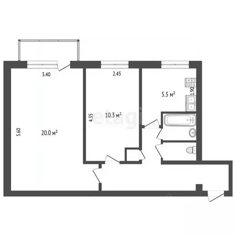 2-к кв. Камчатский край, Петропавловск-Камчатский ул. Бохняка, 11 ... - Фото 2