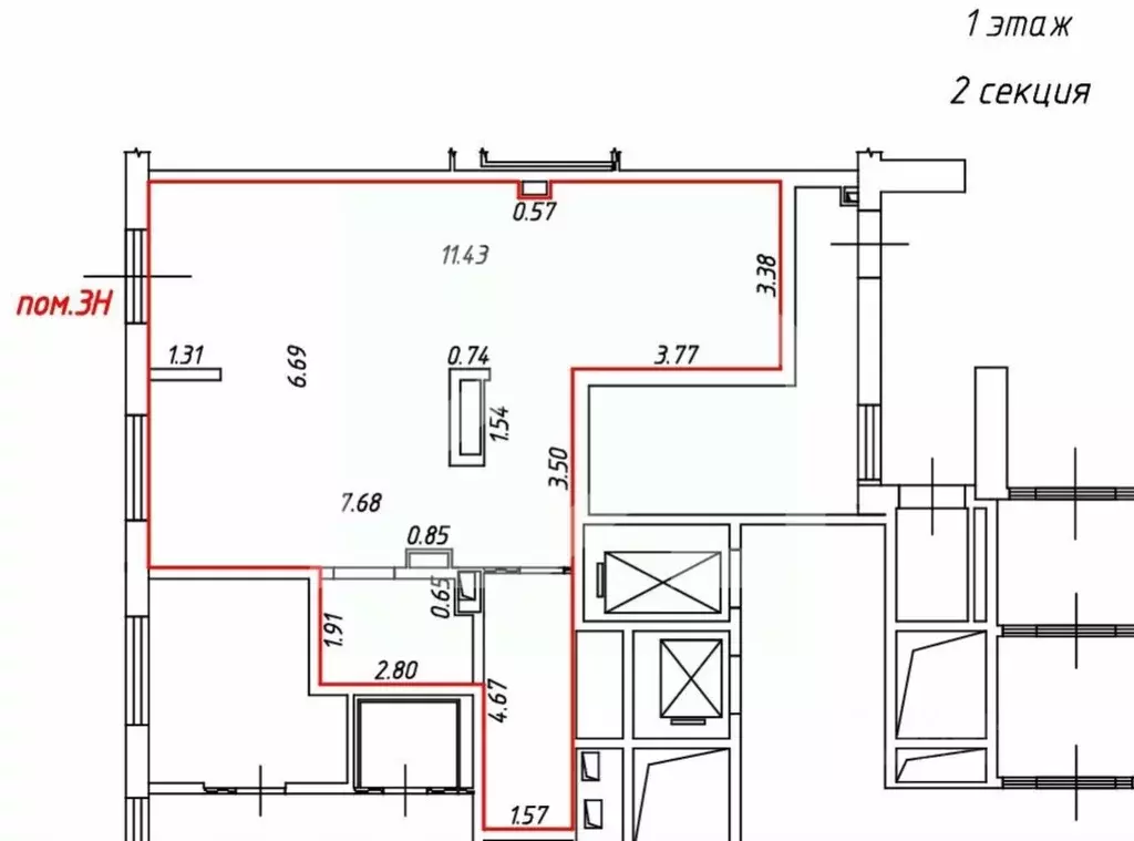 Помещение свободного назначения в Москва Молодогвардейская ул., 20А ... - Фото 2