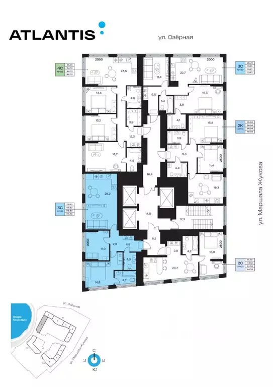 3-к кв. Башкортостан, Уфа Сипайлово жилрайон, Атлантис жилой комплекс ... - Фото 2