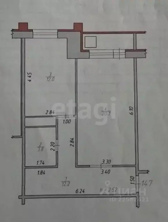 1-к кв. Удмуртия, Ижевск Промышленная ул., 31 (48.1 м) - Фото 2
