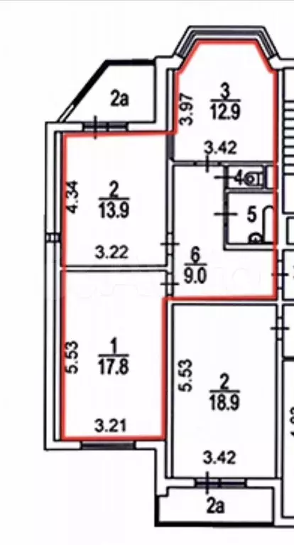 2-к. квартира, 60 м, 2/5 эт. - Фото 0