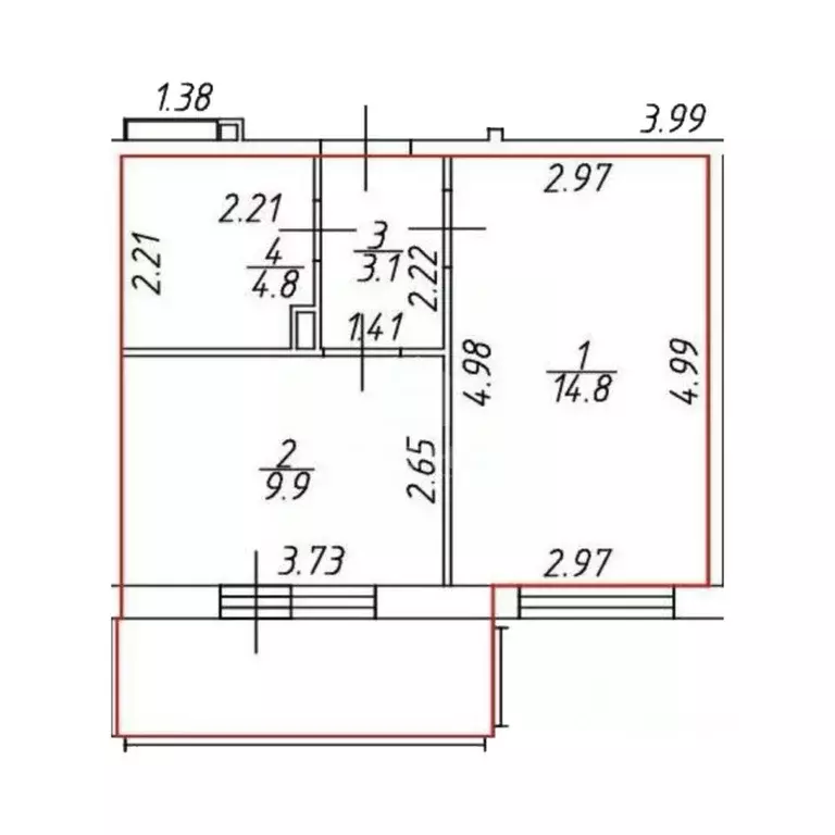 1-к кв. Санкт-Петербург ул. Плесецкая, 16 (32.6 м) - Фото 1