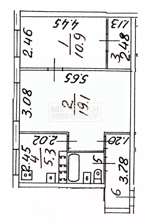 2-к кв. Московская область, Пушкино Московский просп., 19 (45.5 м) - Фото 2