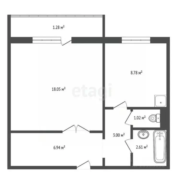 1-к кв. Красноярский край, Красноярск Свердловская ул., 139 (40.4 м) - Фото 2