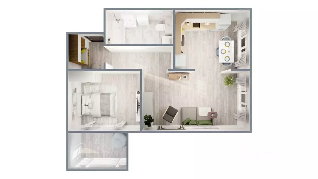 2-к кв. Новосибирская область, Новосибирск Самоцветы жилой комплекс ... - Фото 2