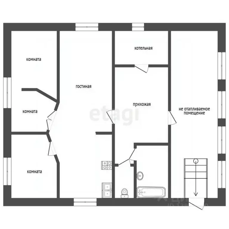 Дом в Тюменская область, с. Ярково ул. Республики (83 м) - Фото 2
