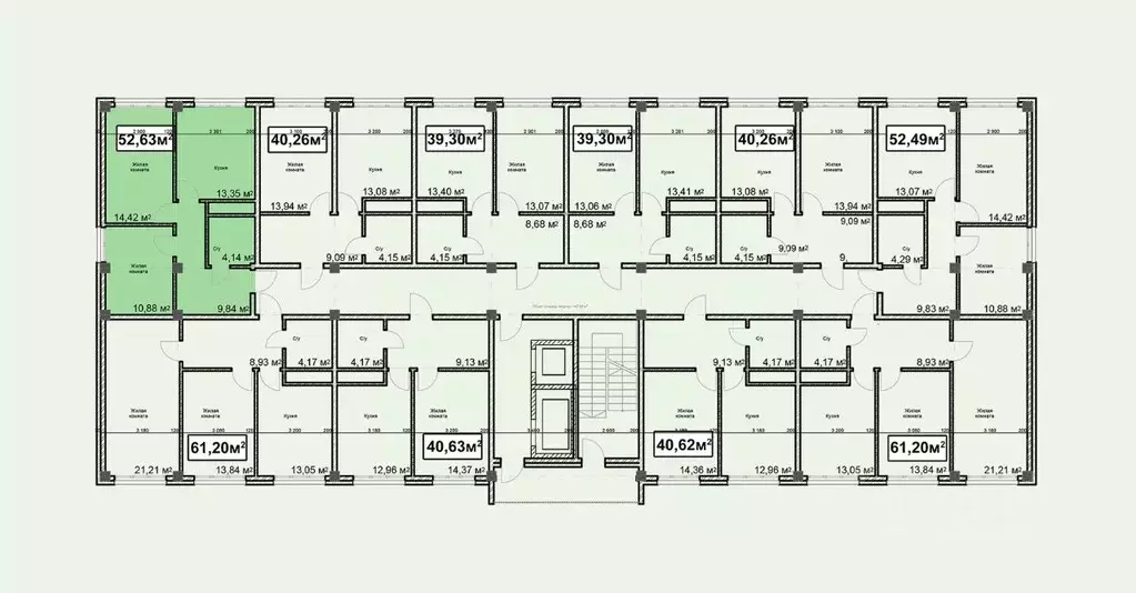 2-к кв. Ставропольский край, Ессентуки ул. Благодатная, 24 (52.63 м) - Фото 2