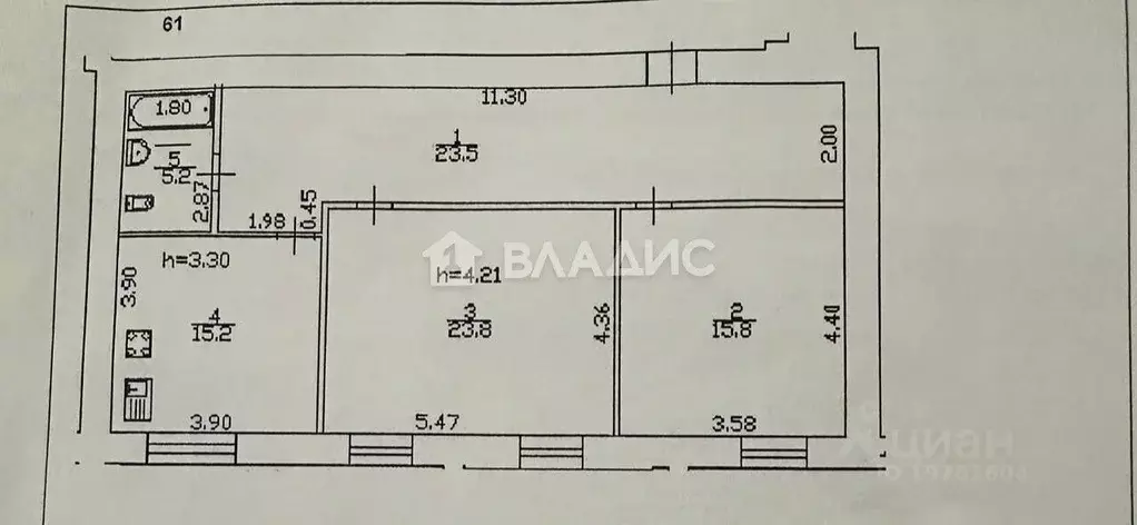 2-к кв. Башкортостан, Уфа Революционная ул., 92/4 (83.5 м) - Фото 2