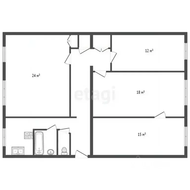 4-к кв. Санкт-Петербург Будапештская ул., 23К4 (90.6 м) - Фото 2
