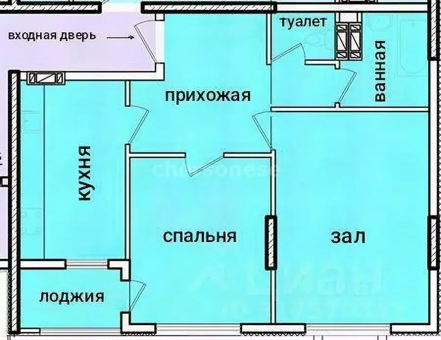 2-к кв. Севастополь ул. Вакуленчука, 28 (60.0 м) - Фото 1